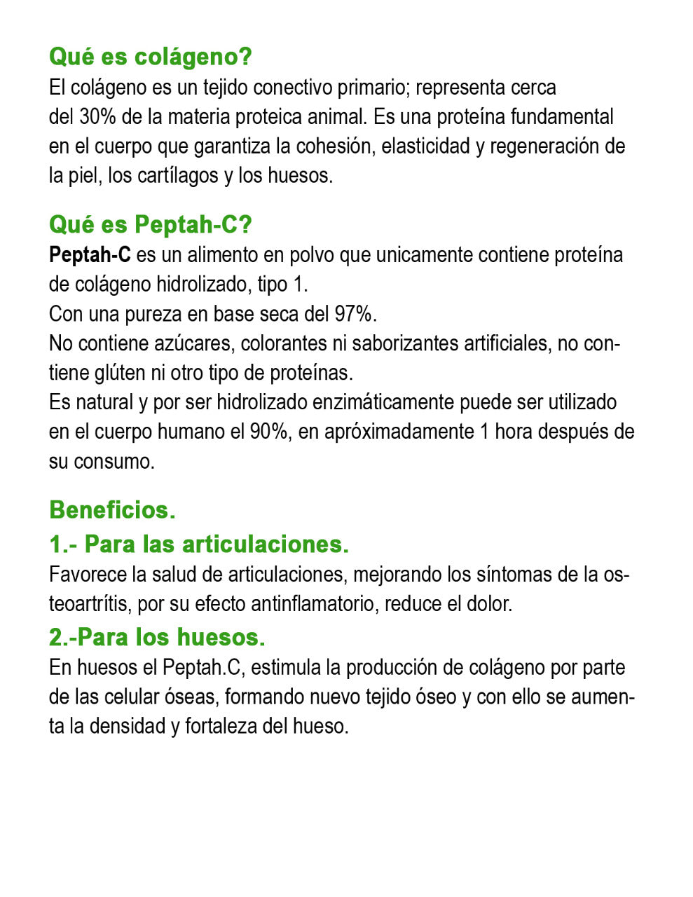 Colágeno Hidrolizado Petpah-C  1 kg