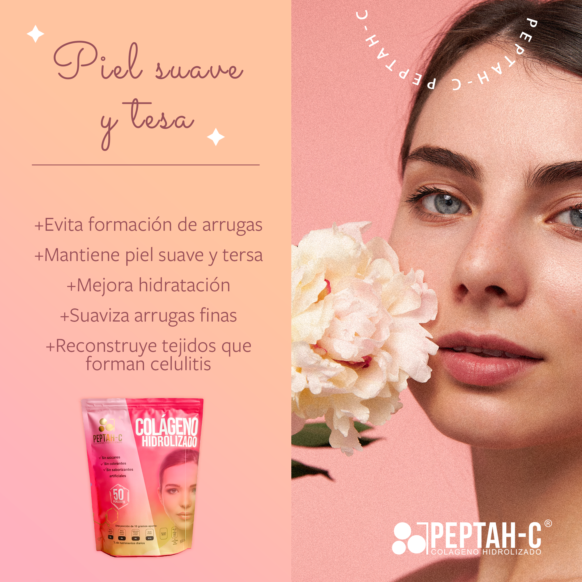 Compra 2 ¡LLÉVATE 3! PEPTAH-C ROSA GOLD