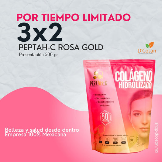 Compra 2 ¡LLÉVATE 3! PEPTAH-C ROSA GOLD